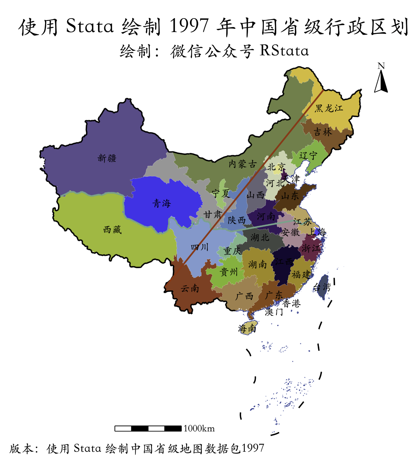 使用 Stata 绘制历年中国省级行政区划（小地图版本 + 长版）